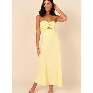 Yellow maxi length dress